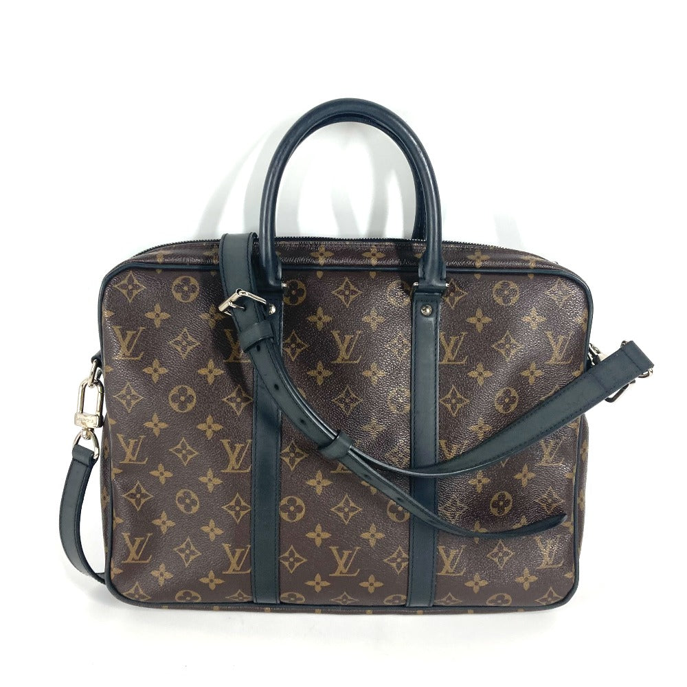 LOUIS VUITTON Business bag  M52005 Monogram macacer canvas Brown Monogram macacer Porto Document Voyage PDV PM
