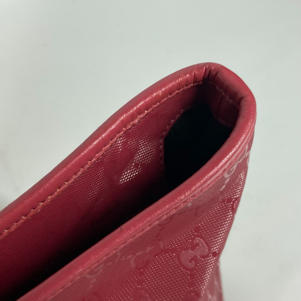 GUCCI Shoulder Bag 211137 PVC / Leather Red GG implementation Women Used