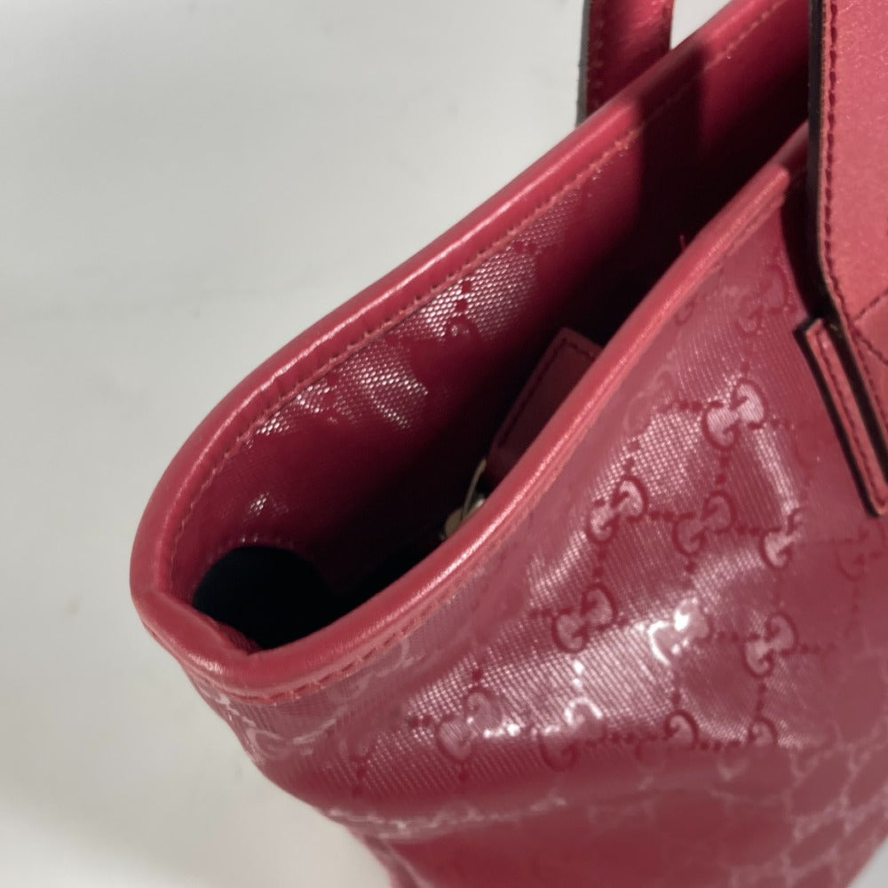 GUCCI Shoulder Bag 211137 PVC / Leather Red GG implementation Women Used
