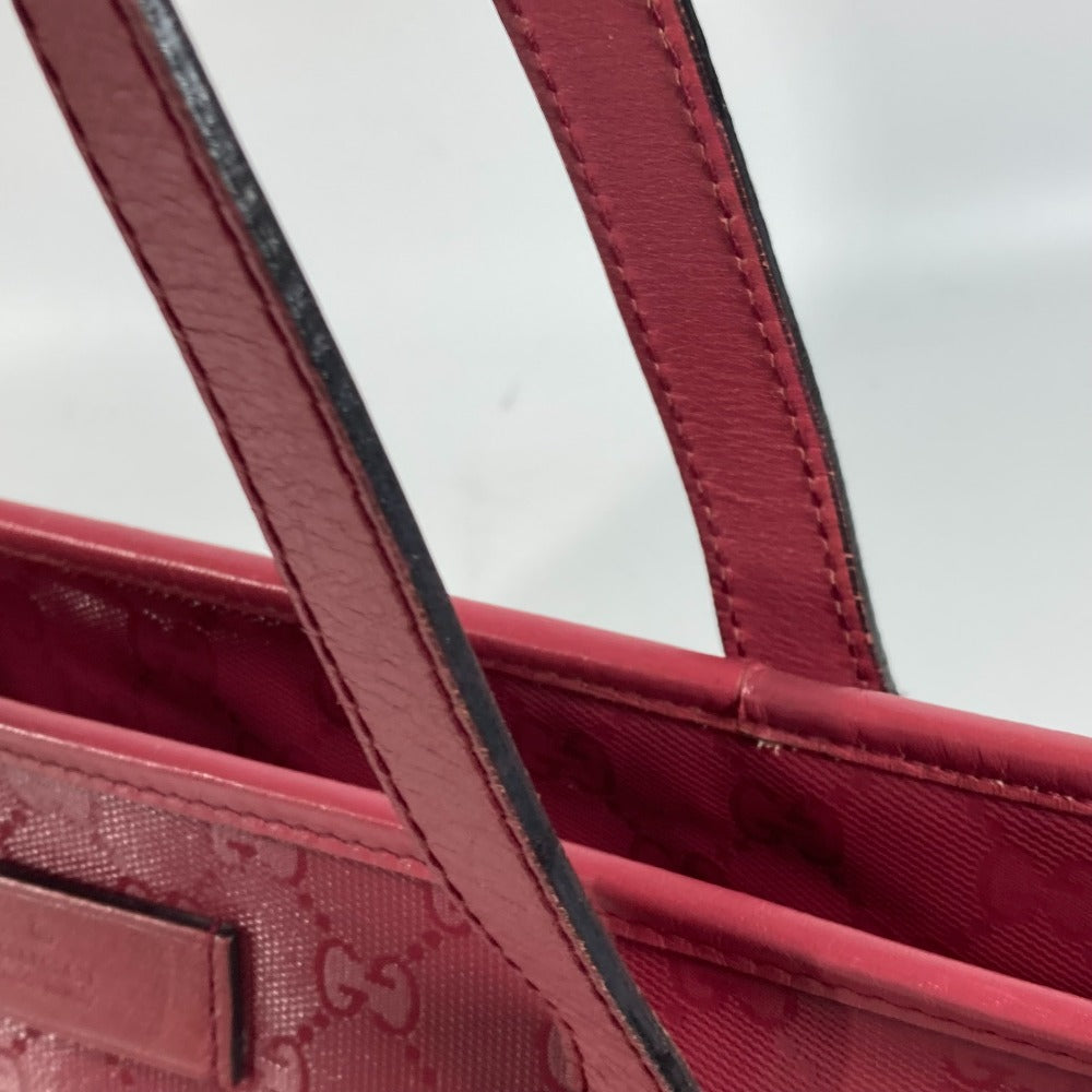 GUCCI Shoulder Bag 211137 PVC / Leather Red GG implementation Women Used
