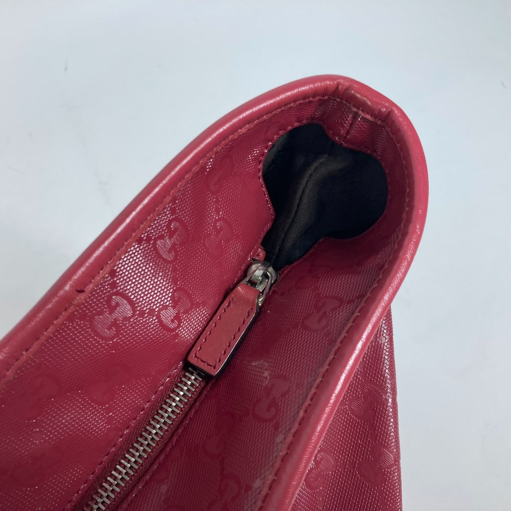 GUCCI Shoulder Bag 211137 PVC / Leather Red GG implementation Women Used