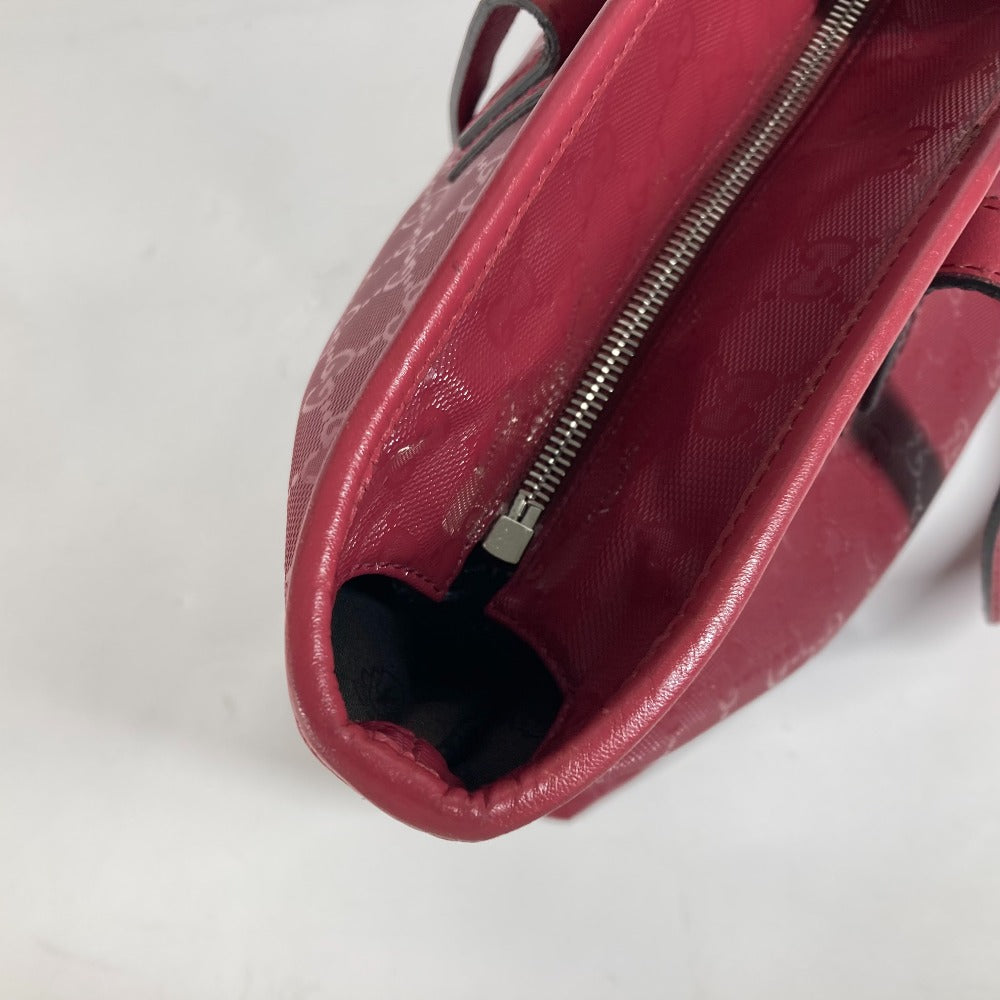 GUCCI Shoulder Bag 211137 PVC / Leather Red GG implementation Women Used
