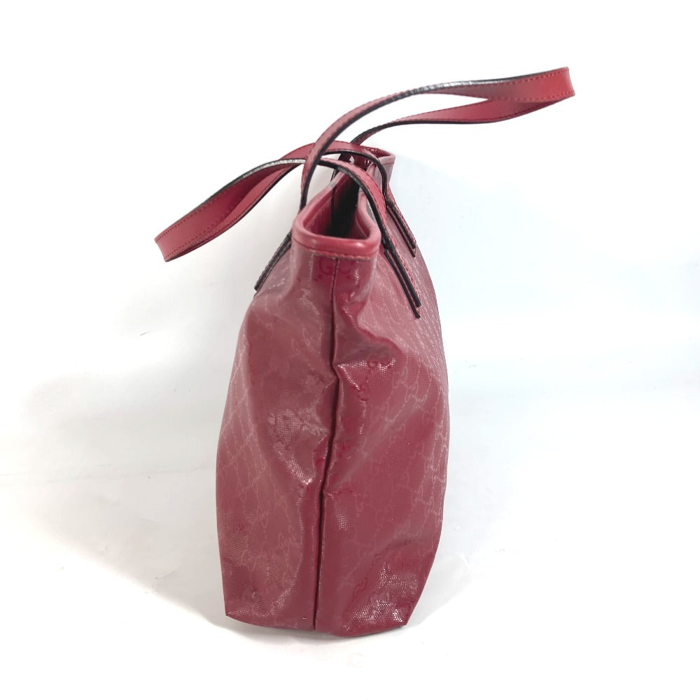 GUCCI Shoulder Bag 211137 PVC / Leather Red GG implementation Women Used