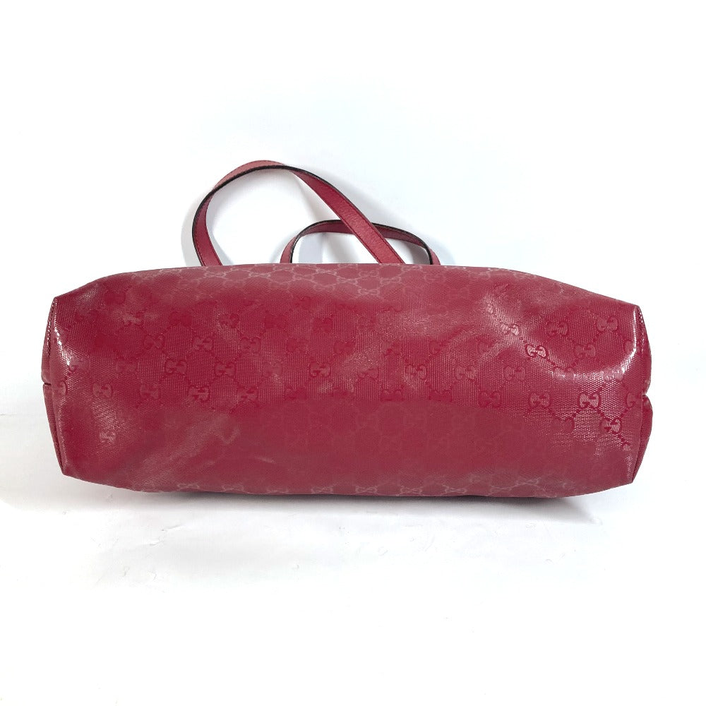 GUCCI Shoulder Bag 211137 PVC / Leather Red GG implementation Women Used