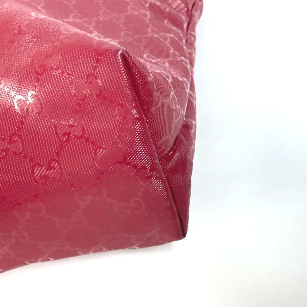 GUCCI Shoulder Bag 211137 PVC / Leather Red GG implementation Women Used