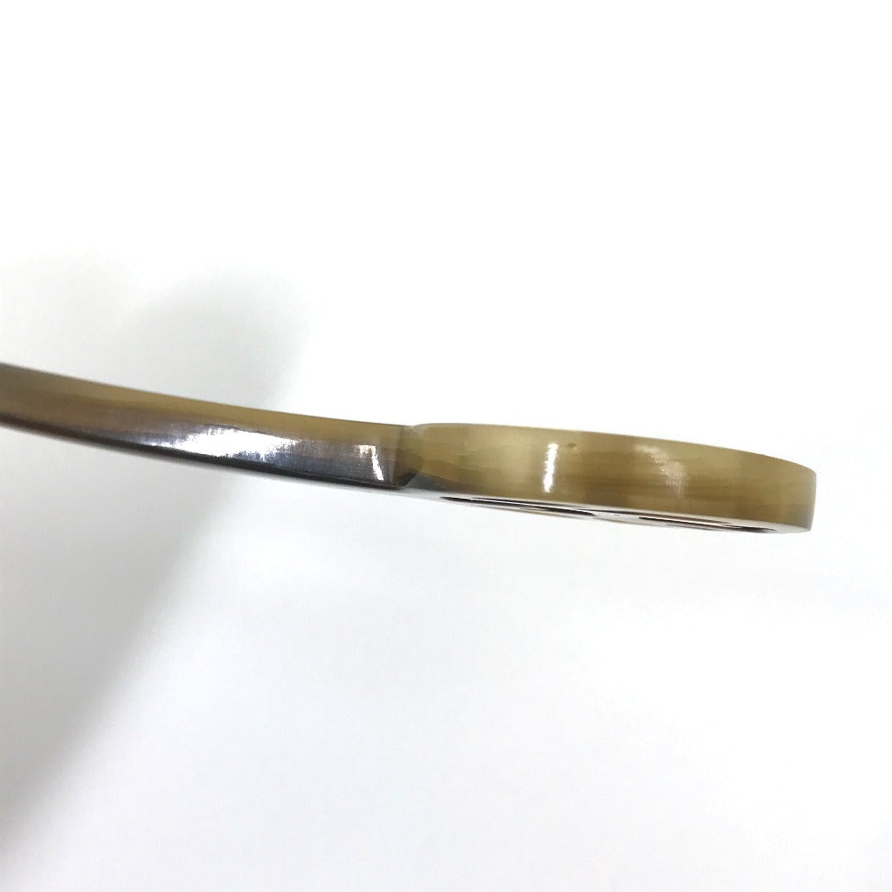 HERMES hair accessory Buffalo horn Brown Hairpins Hair Picks Women Used