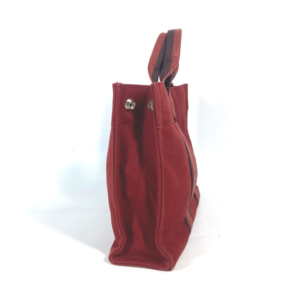HERMES Handbag canvas Red Fool ToePM Women Used