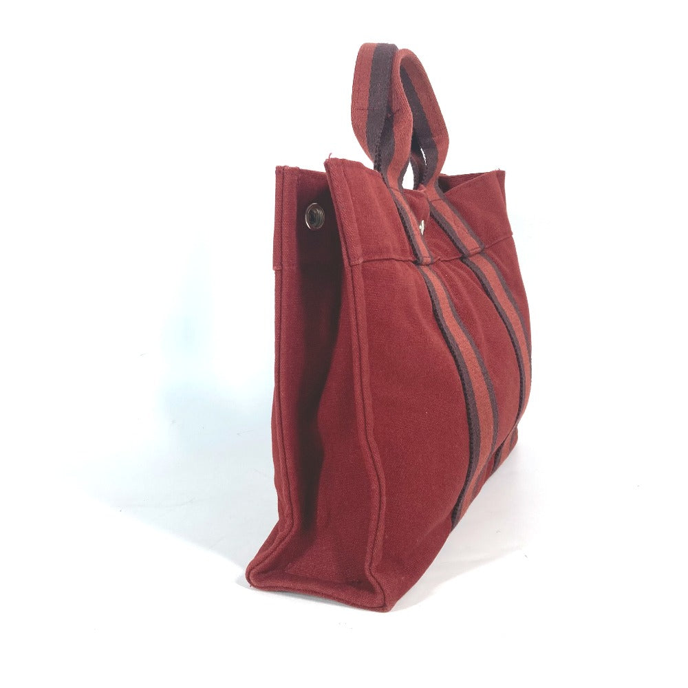 HERMES Handbag canvas Red Fool ToePM Women Used
