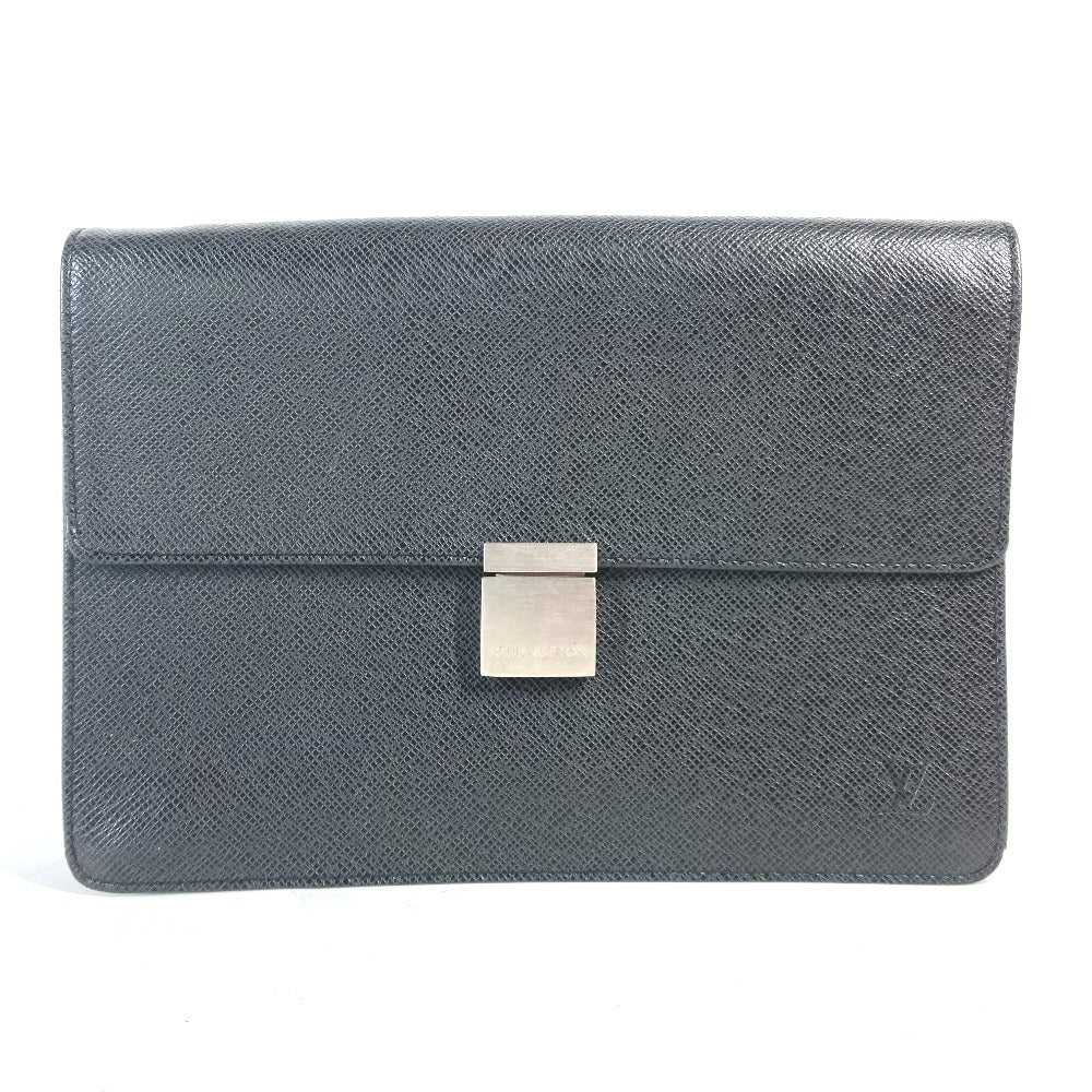 LOUIS VUITTON business bag  M30782 Taiga Leather black Taiga Selenga