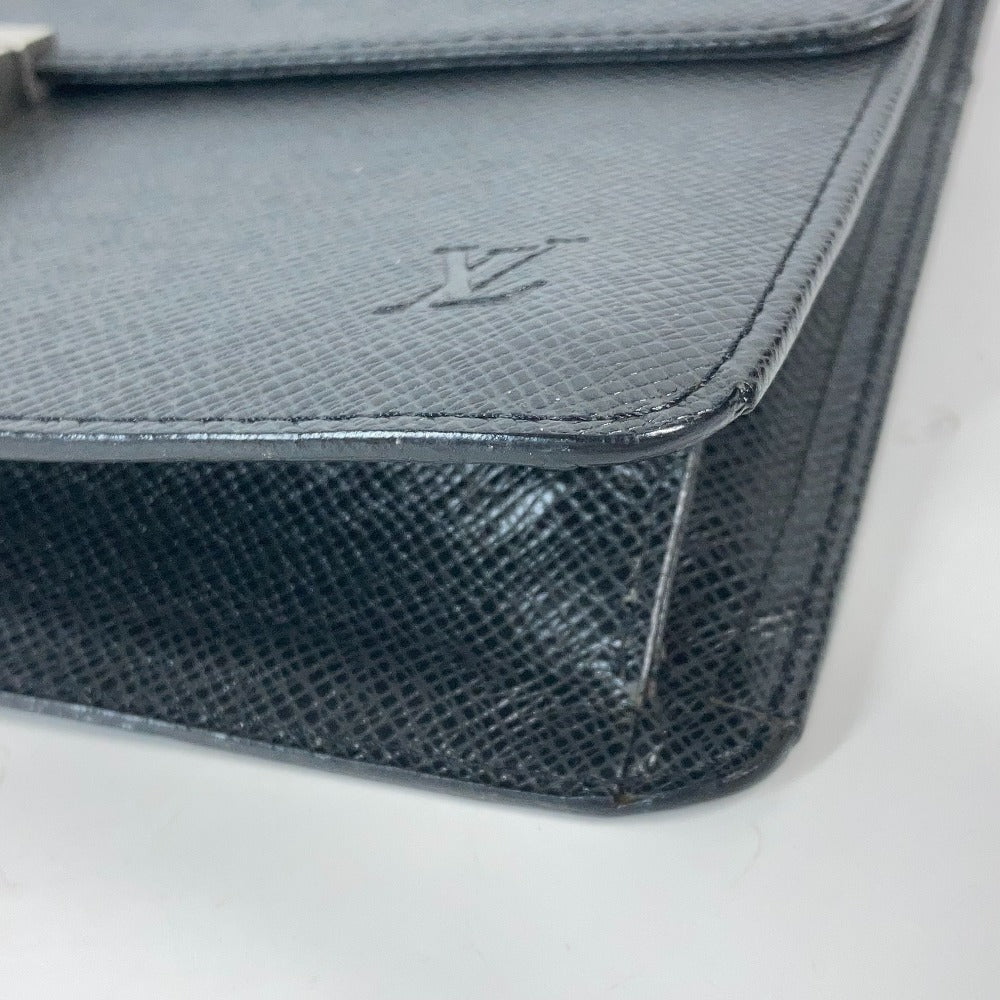 LOUIS VUITTON business bag  M30782 Taiga Leather black Taiga Selenga