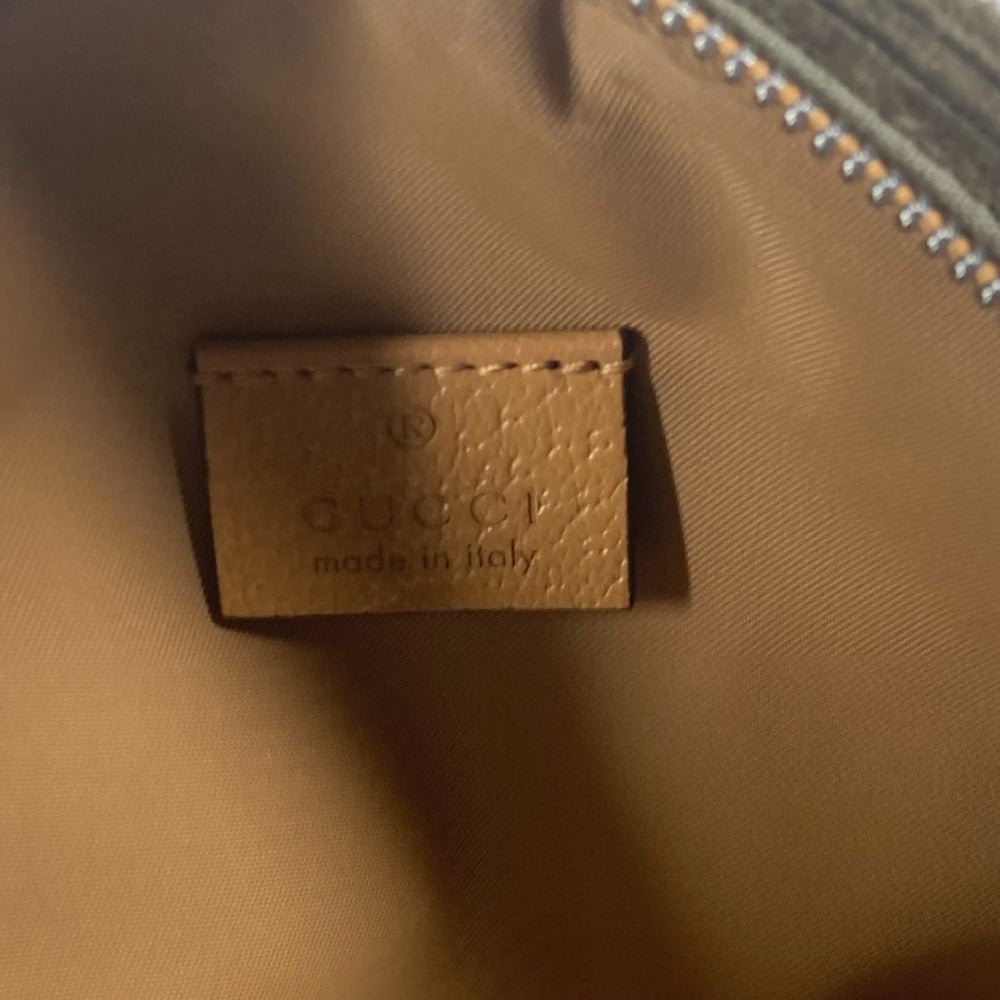 GUCCI Clutch bag 704806 Fur, Leather, Suede Brown GG Lion Lion Round Women Used