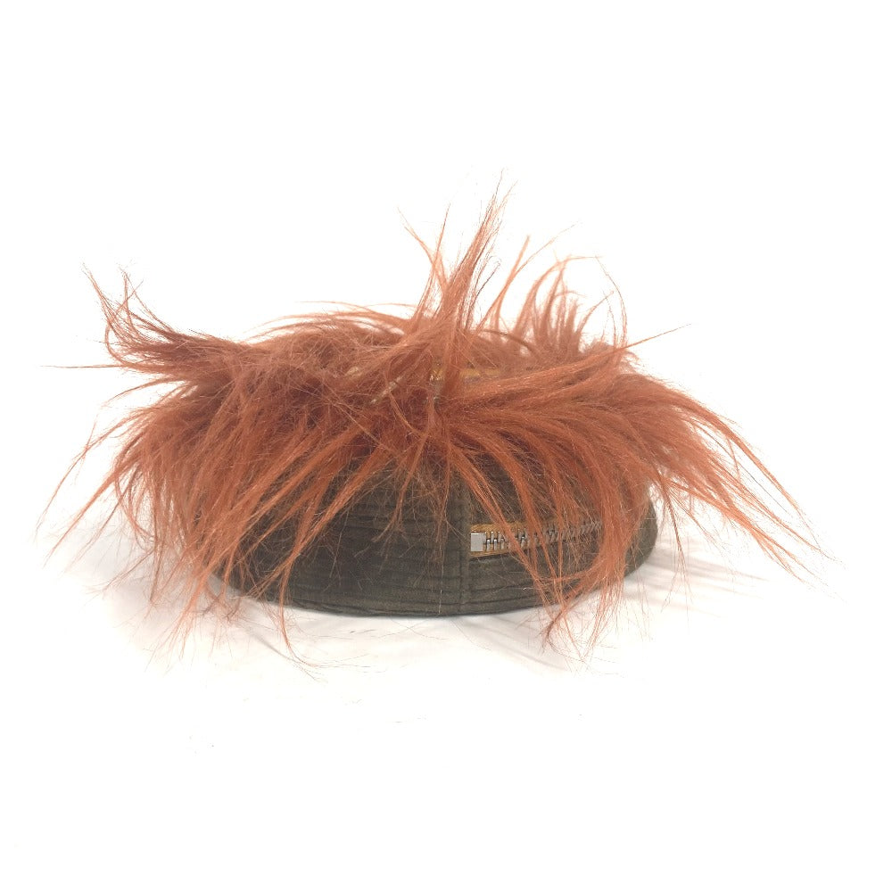 GUCCI Clutch bag 704806 Fur, Leather, Suede Brown GG Lion Lion Round Women Used