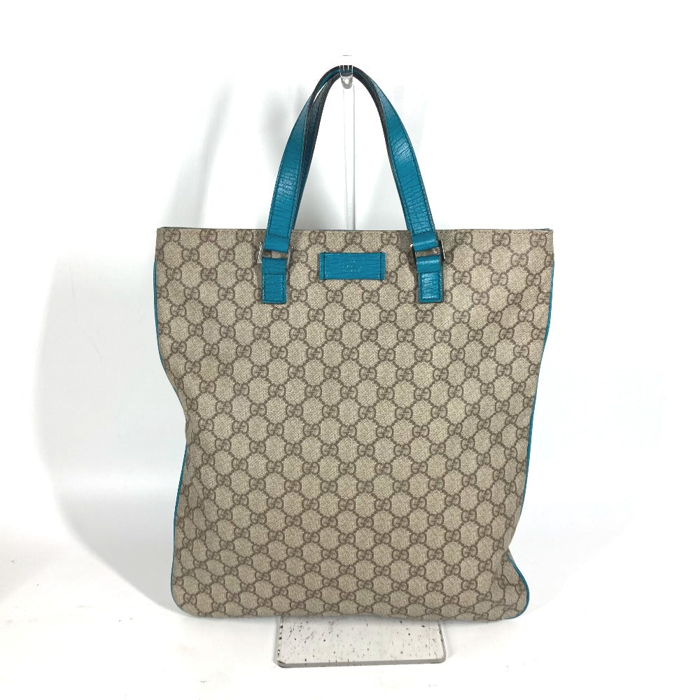 GUCCI Handbag 131258 GG Supreme canvas, leather beige vertical GG Supreme unisex Secondhand