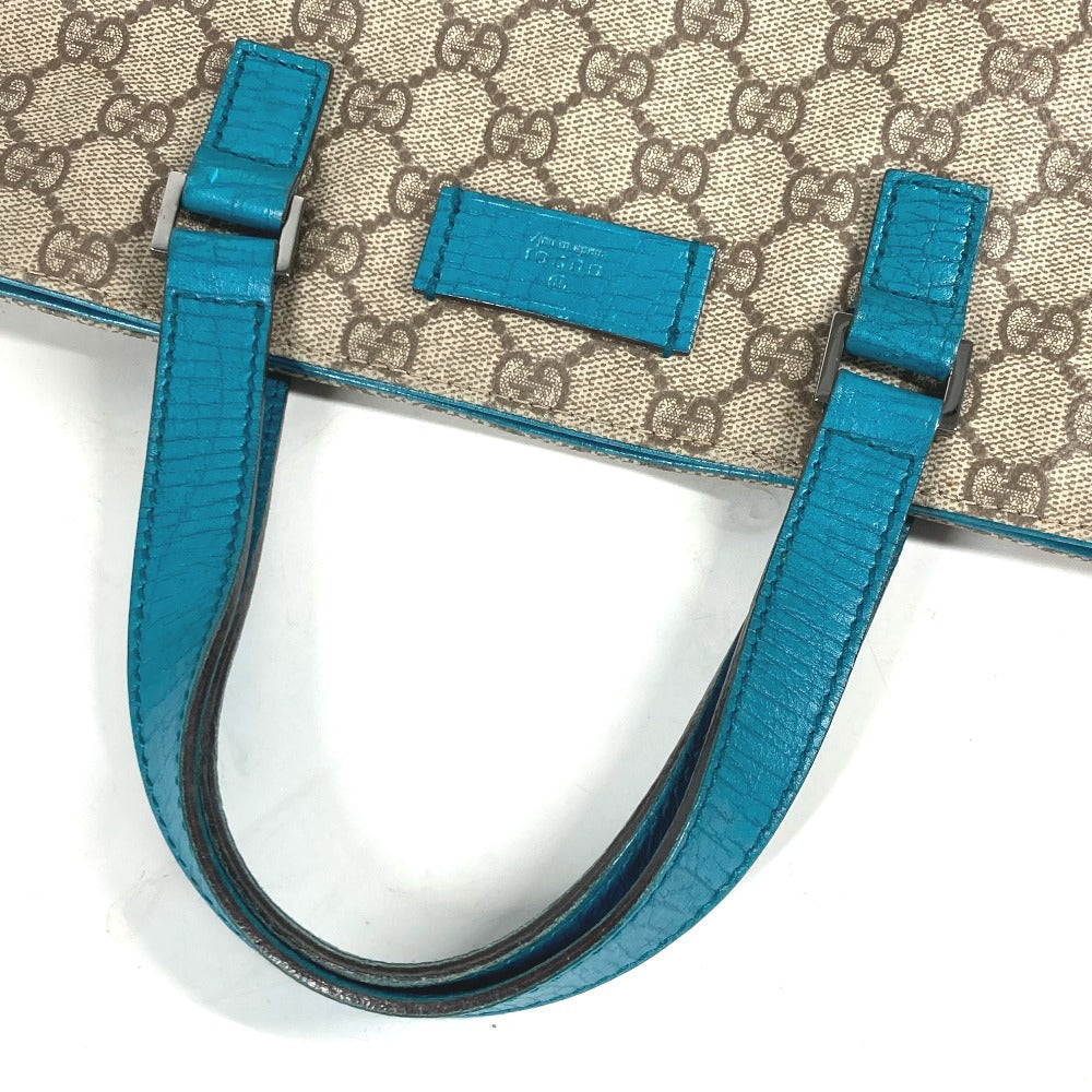 GUCCI Handbag 131258 GG Supreme canvas, leather beige vertical GG Supreme unisex Secondhand