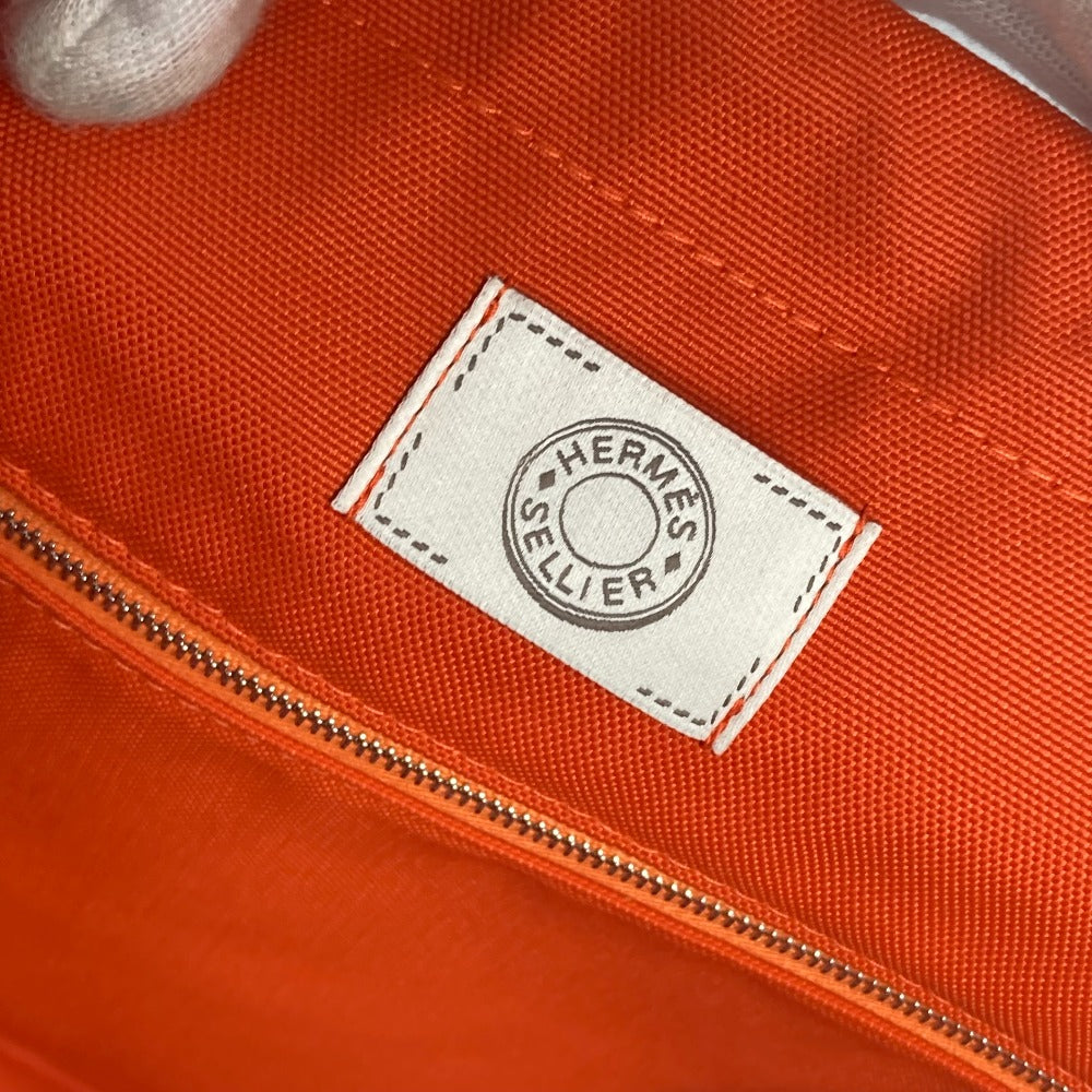 HERMES Tote Bag canvas Navy With bag-in-bag Sucked Pansage Groom