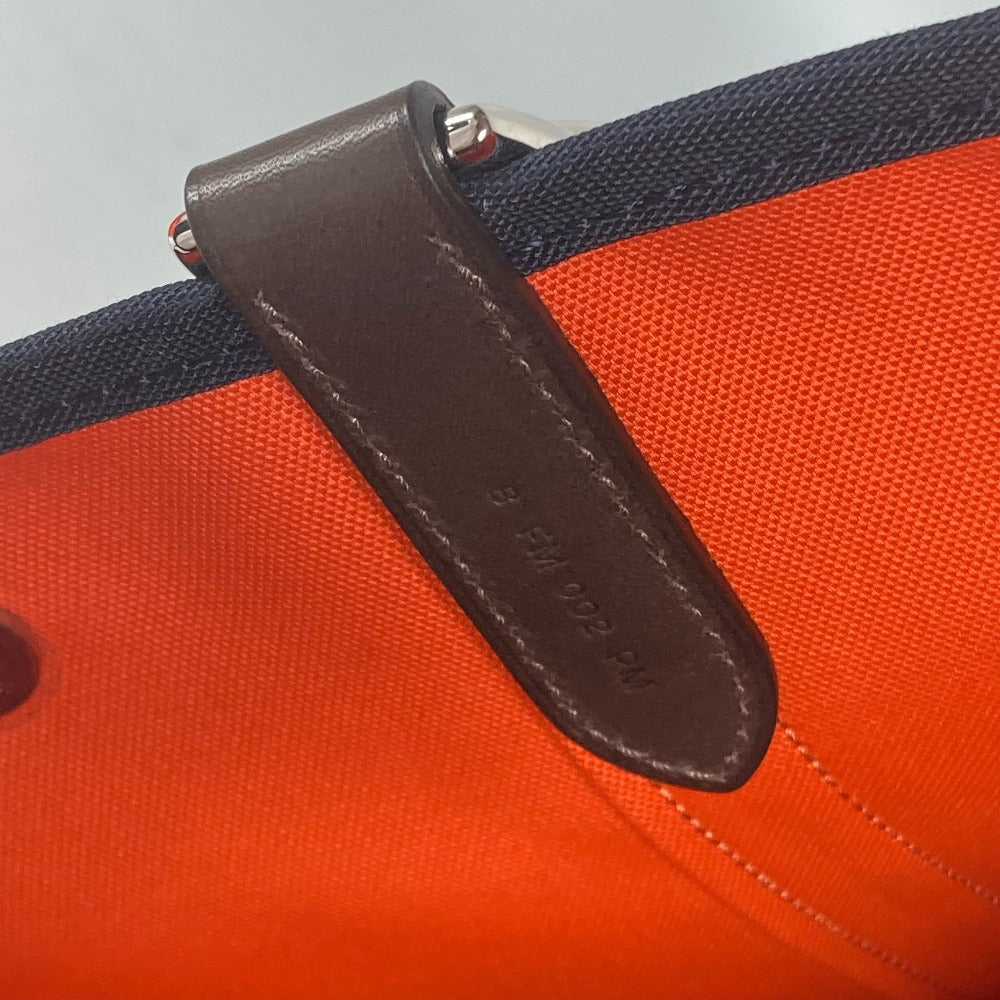 HERMES Tote Bag canvas Navy With bag-in-bag Sucked Pansage Groom