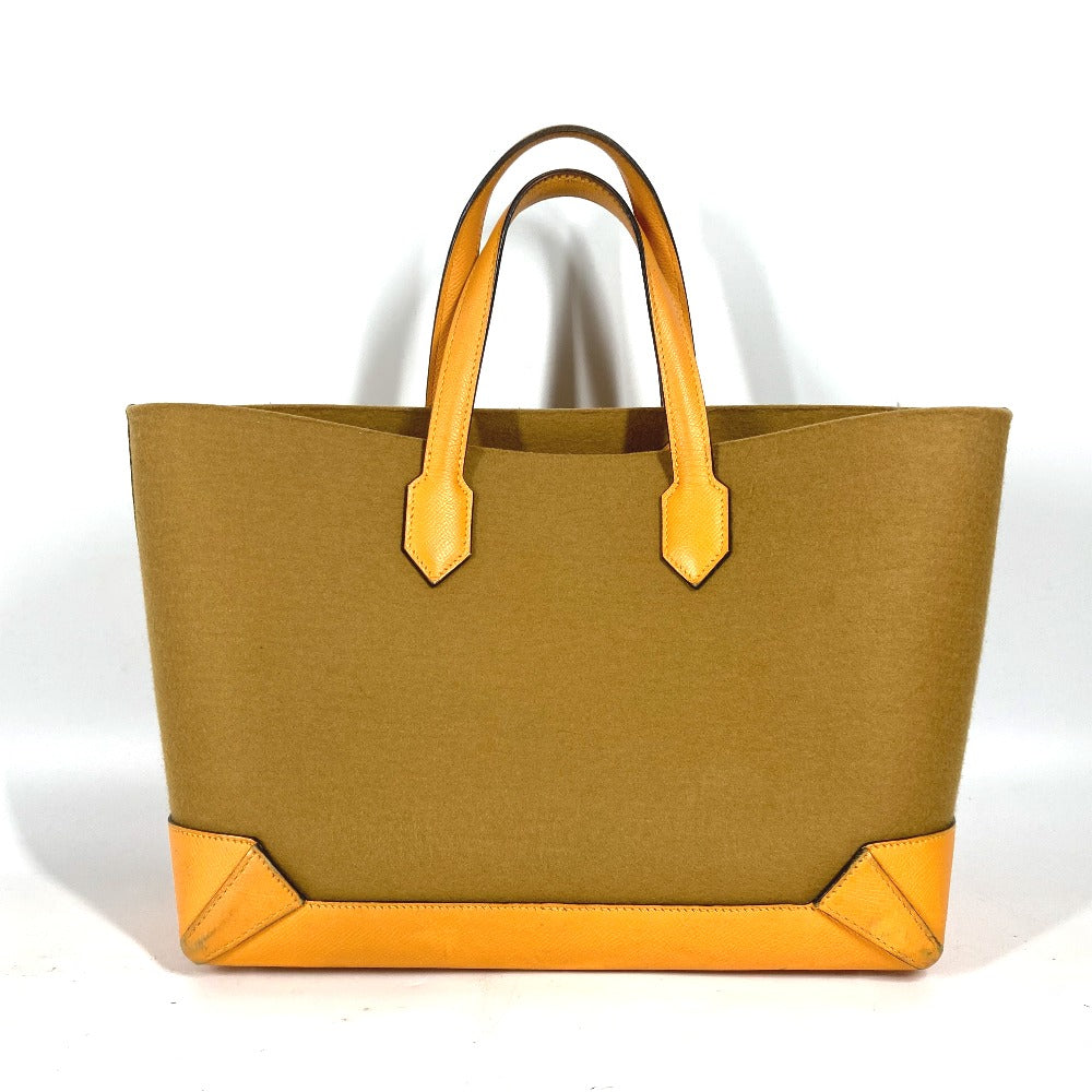 HERMES Shoulder Bag Felt, Epsom Yellow type Maxibox Hippo 30