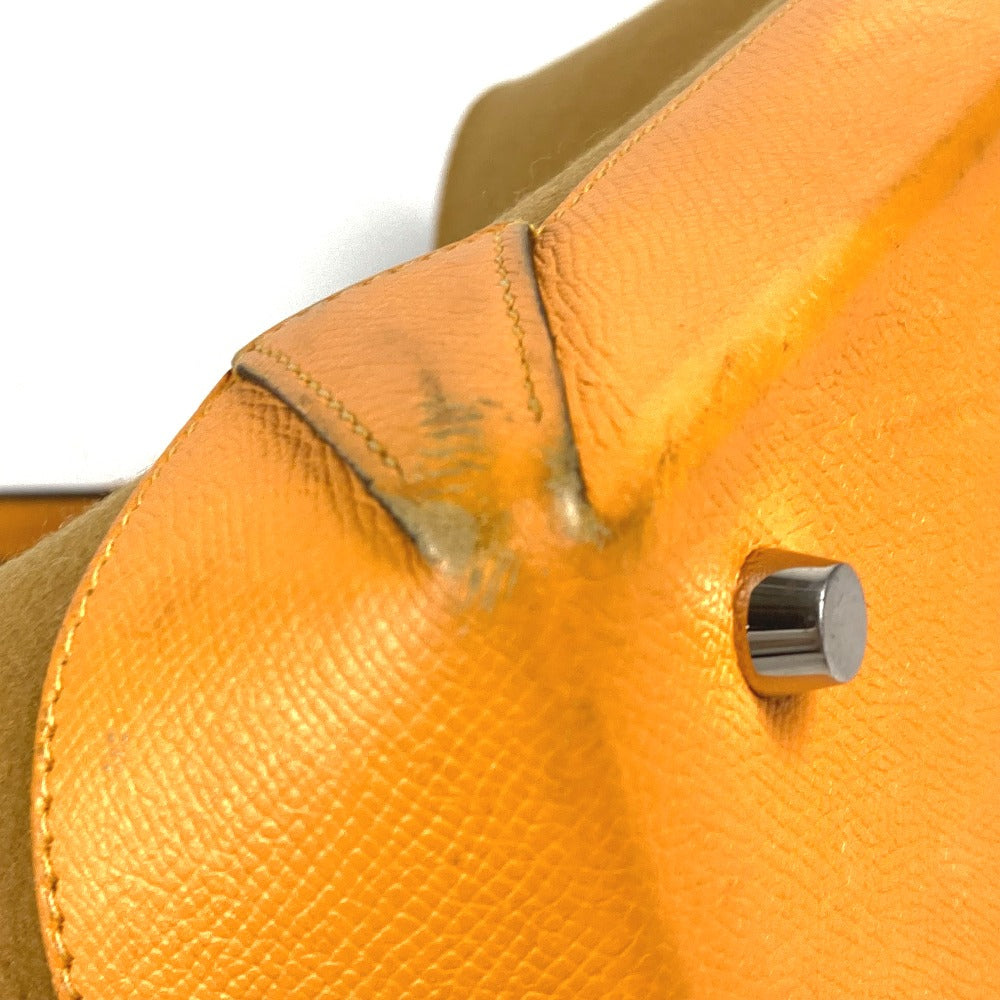 HERMES Shoulder Bag Felt, Epsom Yellow type Maxibox Hippo 30