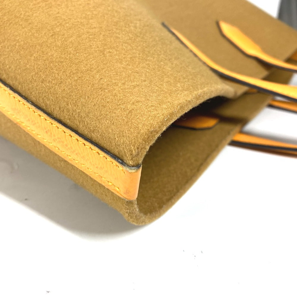 HERMES Shoulder Bag Felt, Epsom Yellow type Maxibox Hippo 30