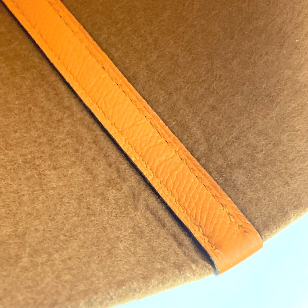 HERMES Shoulder Bag Felt, Epsom Yellow type Maxibox Hippo 30