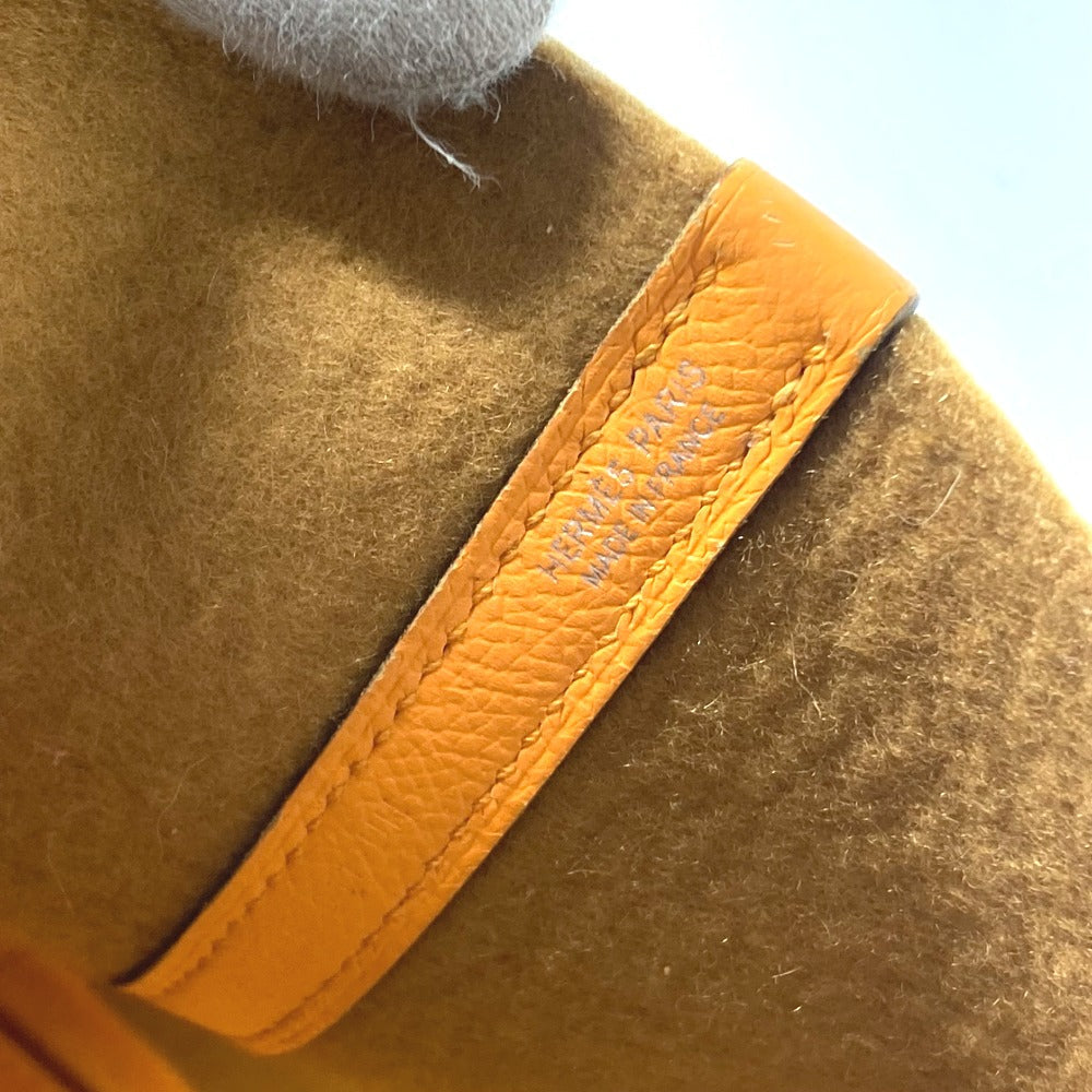 HERMES Shoulder Bag Felt, Epsom Yellow type Maxibox Hippo 30