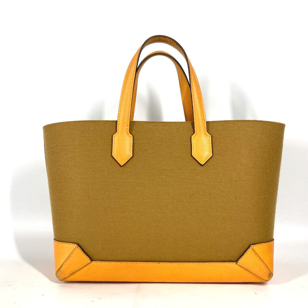 HERMES Shoulder Bag Felt, Epsom Yellow type Maxibox Hippo 30