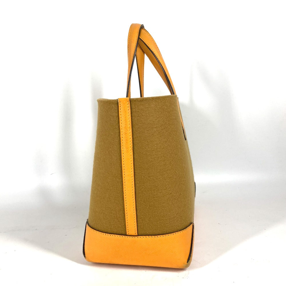 HERMES Shoulder Bag Felt, Epsom Yellow type Maxibox Hippo 30