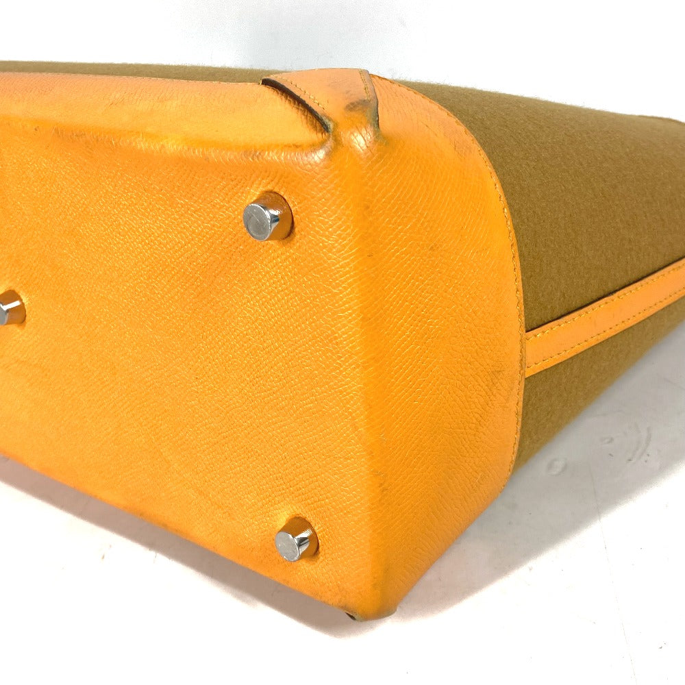 HERMES Shoulder Bag Felt, Epsom Yellow type Maxibox Hippo 30
