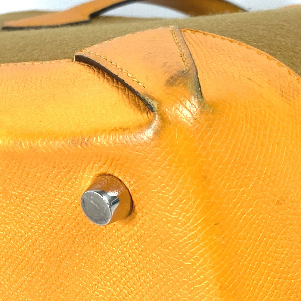 HERMES Shoulder Bag Felt, Epsom Yellow type Maxibox Hippo 30