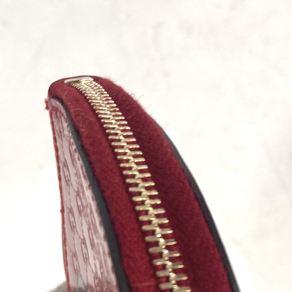 GUCCI Coin case 152615 Patent leather Red heart GG Micro Guccissima