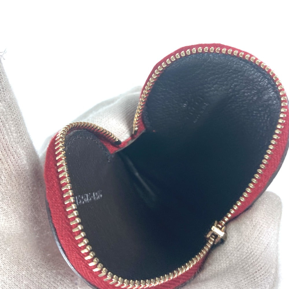 GUCCI Coin case 152615 Patent leather Red heart GG Micro Guccissima