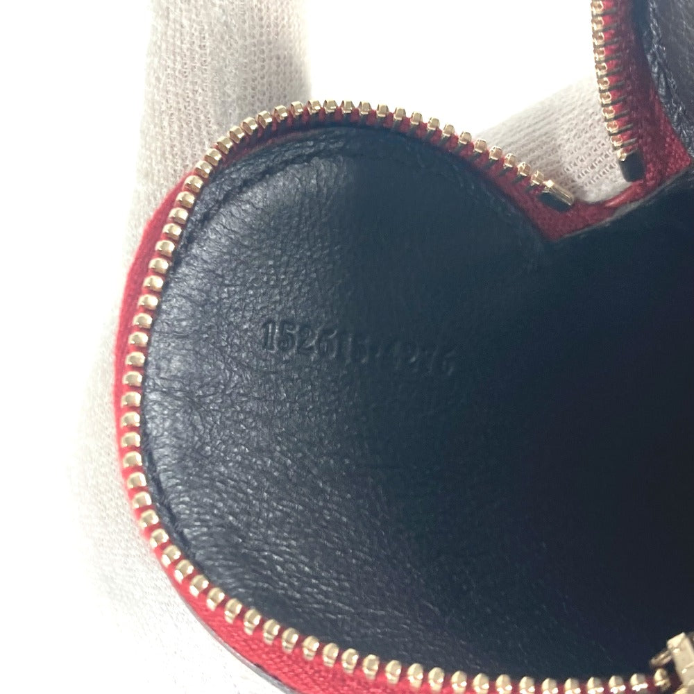 GUCCI Coin case 152615 Patent leather Red heart GG Micro Guccissima