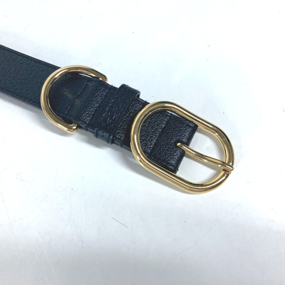 GUCCI 695256 leather black GG Large/Extra Large Pet Collar L
