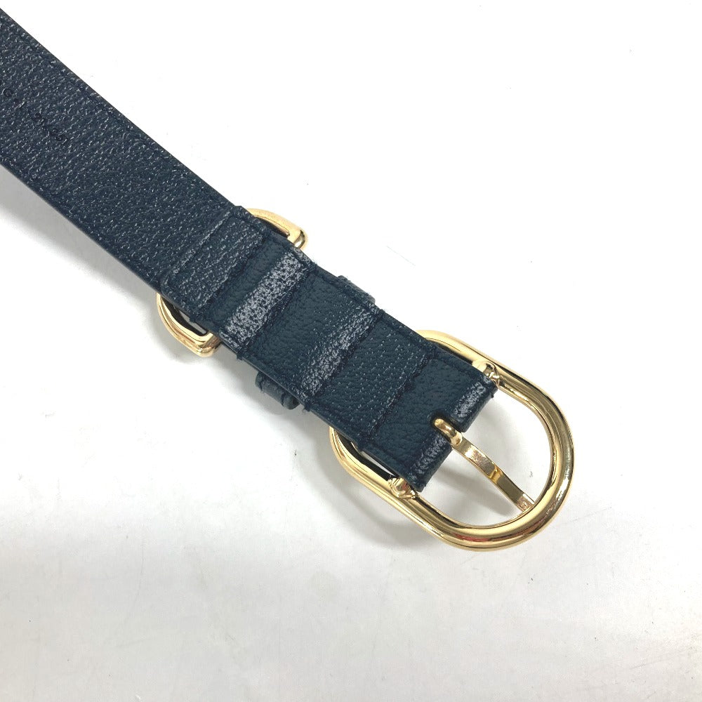 GUCCI 695256 leather black GG Large/Extra Large Pet Collar L