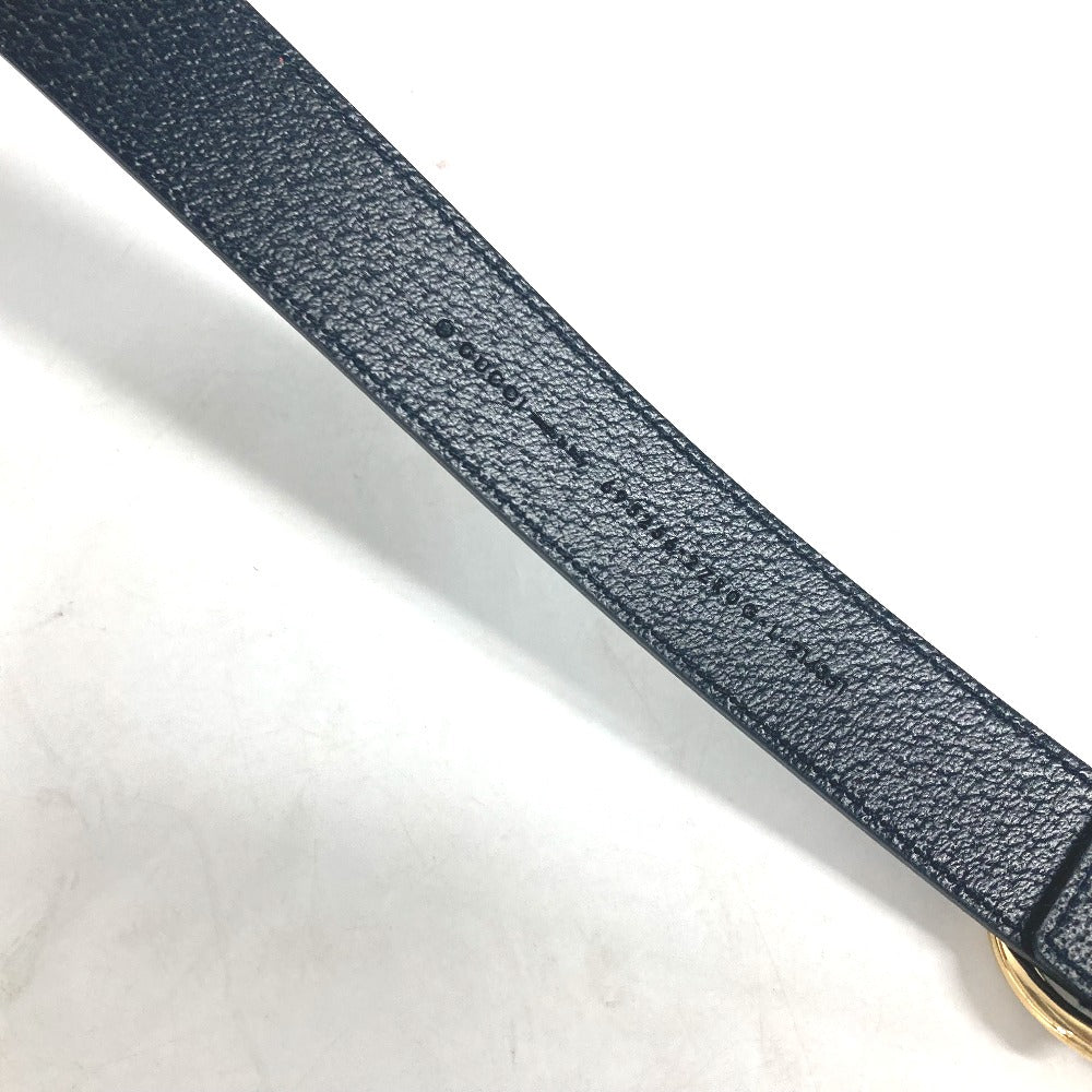 GUCCI 695256 leather black GG Large/Extra Large Pet Collar L