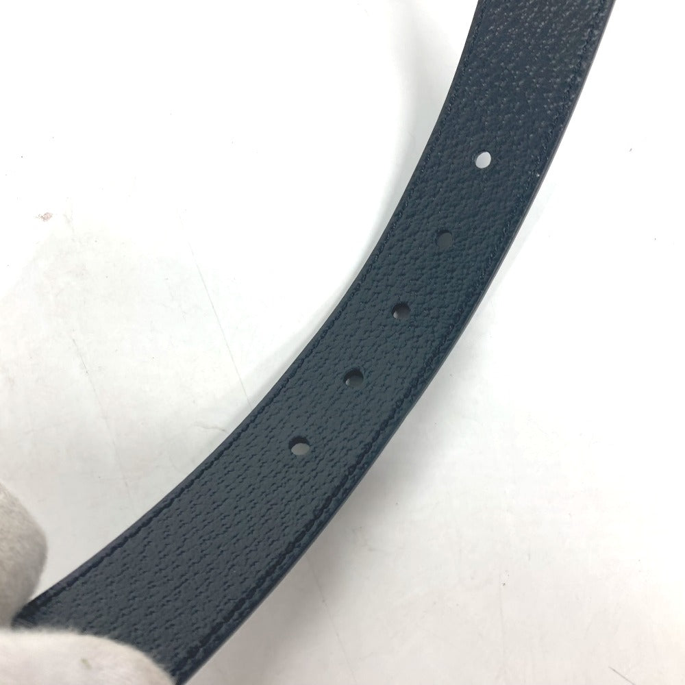 GUCCI 695256 leather black GG Large/Extra Large Pet Collar L