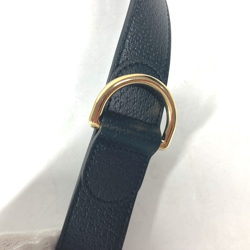 GUCCI 695256 leather black GG Large/Extra Large Pet Collar L