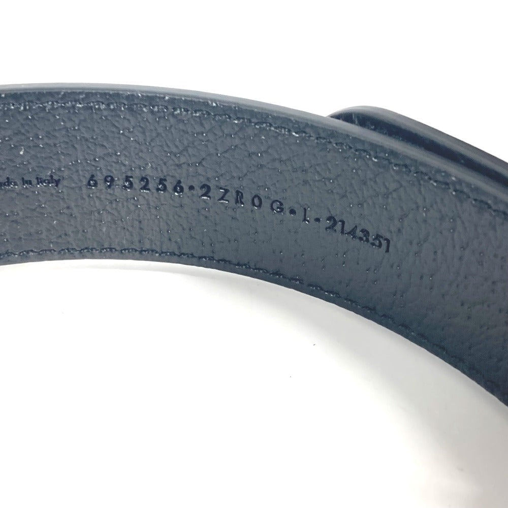 GUCCI 695256 leather black GG Large/Extra Large Pet Collar L