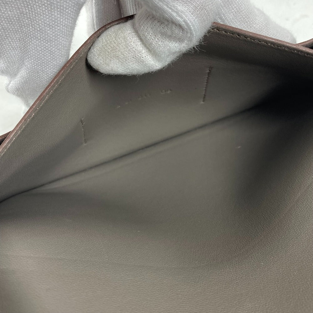 HERMES Long Wallet Purse , Evercolor gray Long wallet Dogon Duo GM