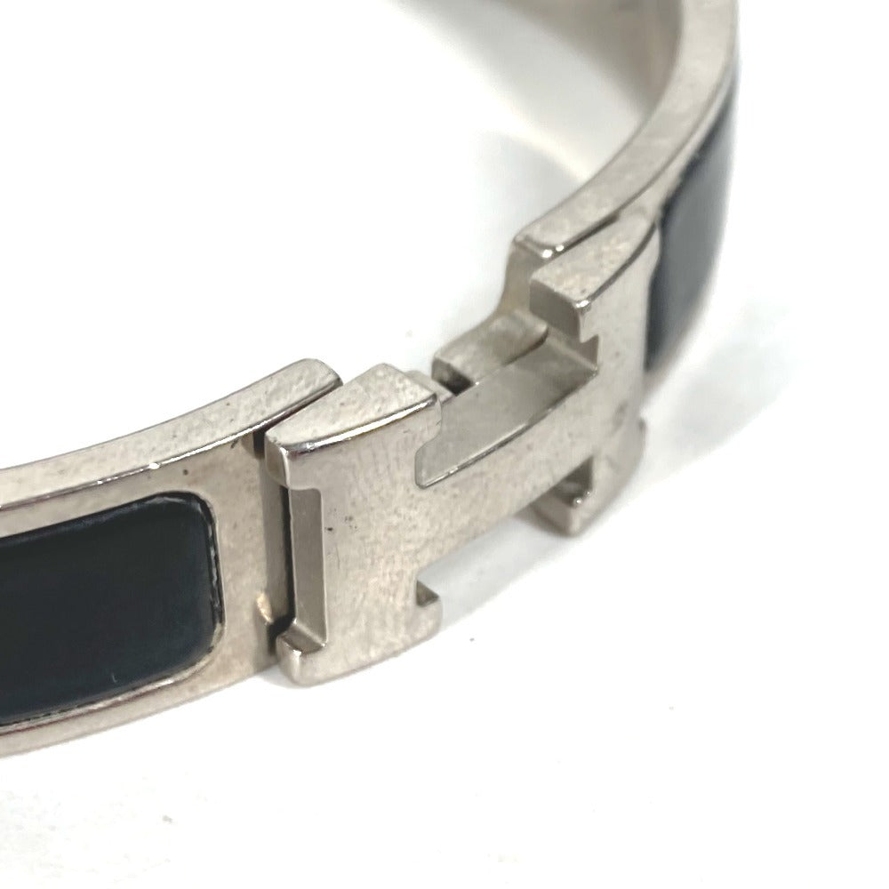 HERMES Bangle metal black Click crack PM Women Used
