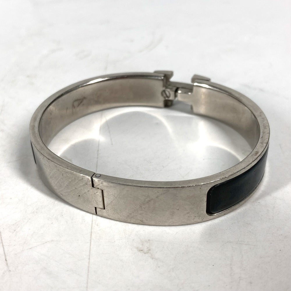 HERMES Bangle metal black Click crack PM Women Used