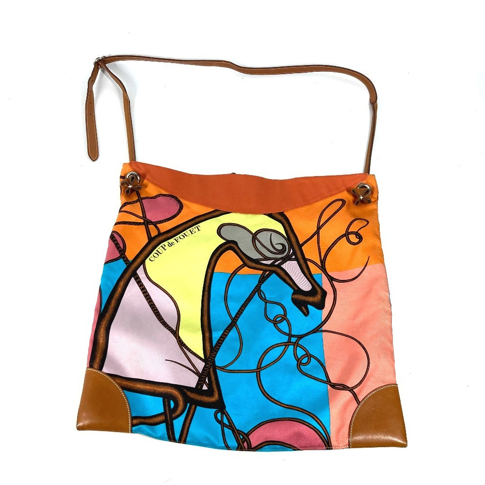 HERMES Shoulder Bag Silk, Leather multicolor COUP DE FOUET Whip Silky City MM unisex(Unisex) Used
