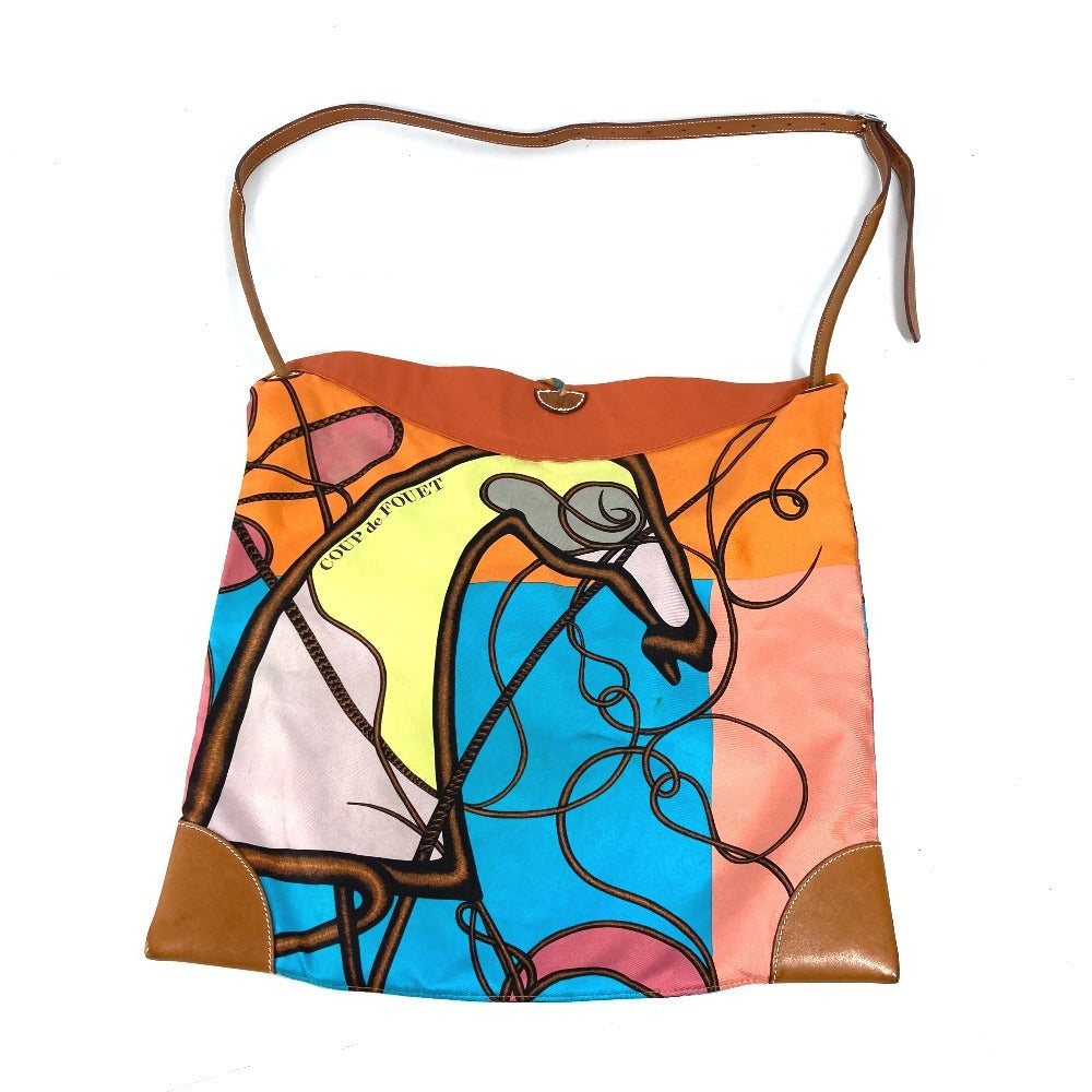 HERMES Shoulder Bag Silk, Leather multicolor COUP DE FOUET Whip Silky City MM unisex(Unisex) Used
