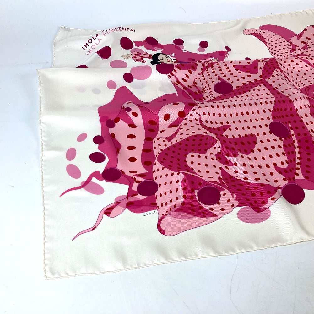 HERMES scarf silk pink Carre90 iHOLA FLAMENCA HOLA FLAMENCA Women Used