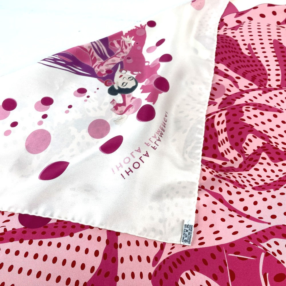 HERMES scarf silk pink Carre90 iHOLA FLAMENCA HOLA FLAMENCA Women Used
