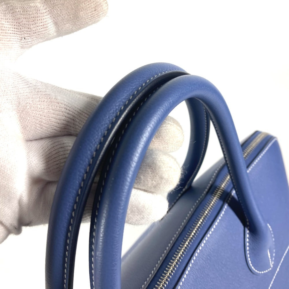 HERMES Handbag Calf leather blue Shoulder Bag Shoulder Bag Bolide Relax 45 unisex(Unisex) Used
