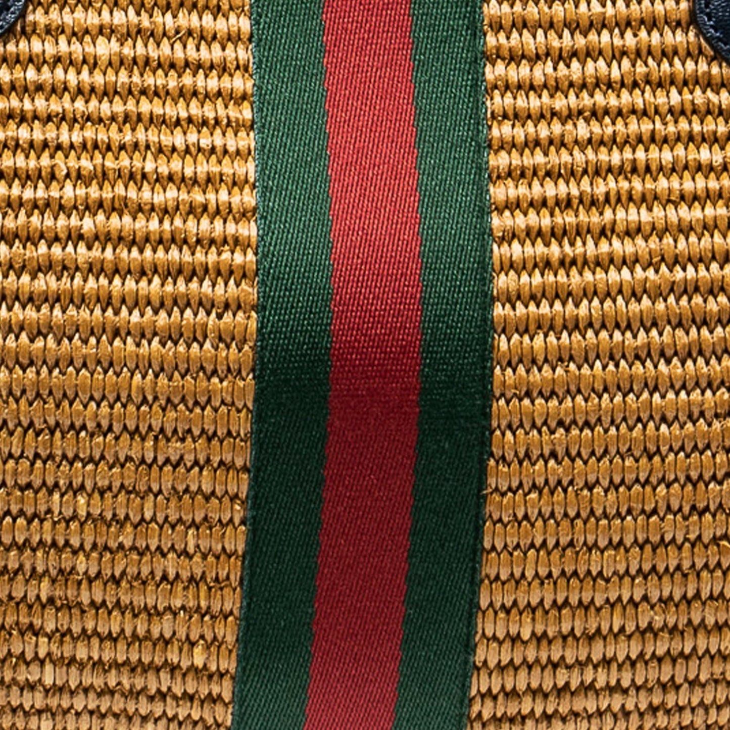 Gold Gucci Medium Raffia Ophidia Tote Bag