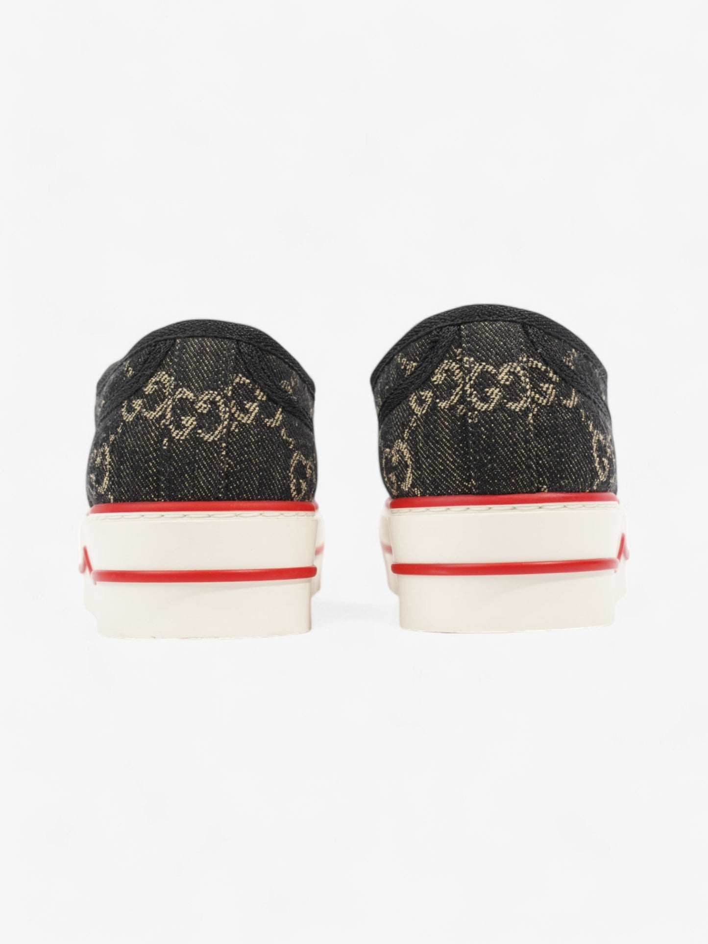 Gucci Tennis 1977 Black / Beige  / Red Canvas EU 37.5 UK 4.5