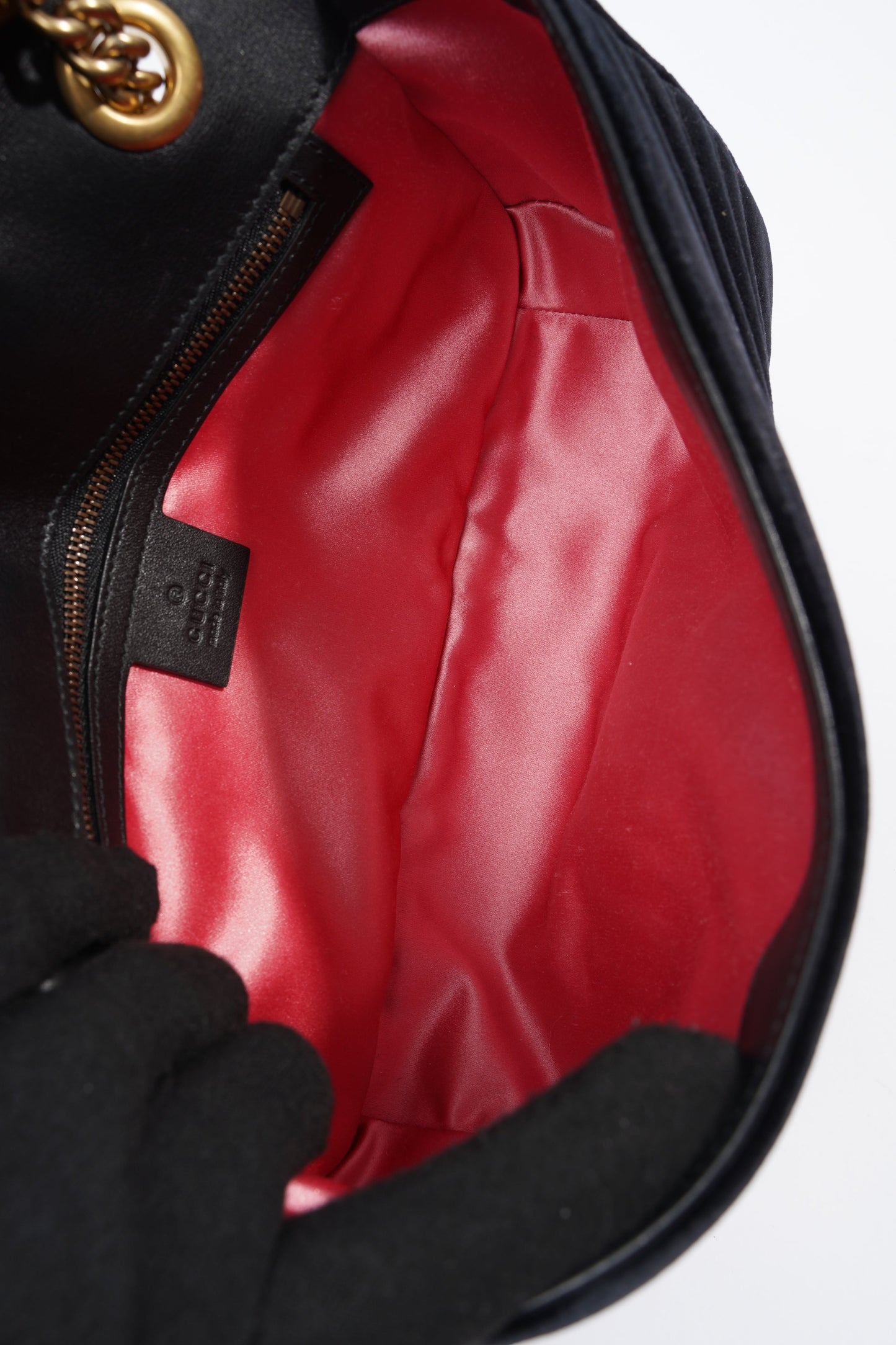 Gucci GG Marmont Black Velvet Small