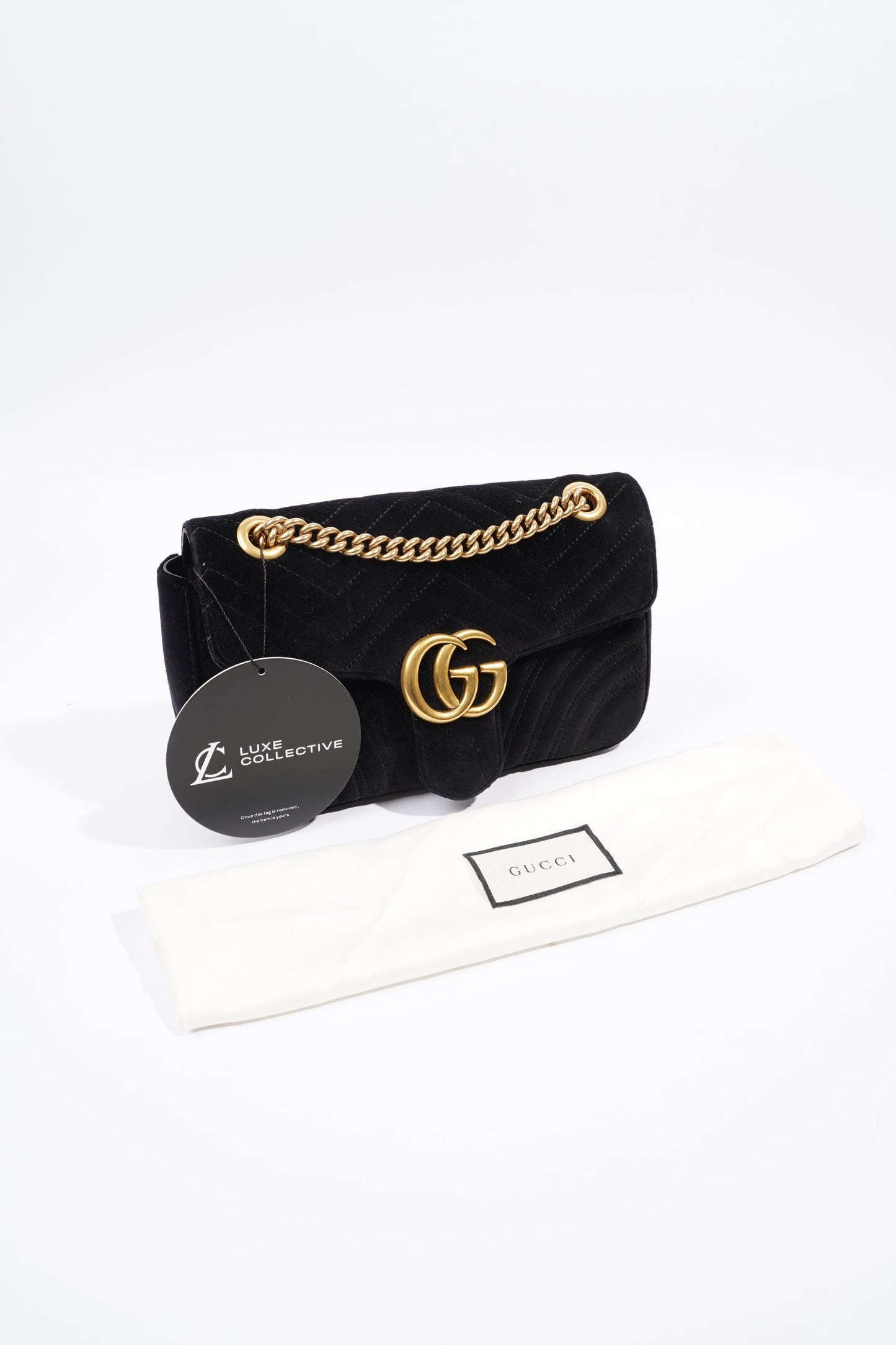 Gucci GG Marmont Black Velvet Small